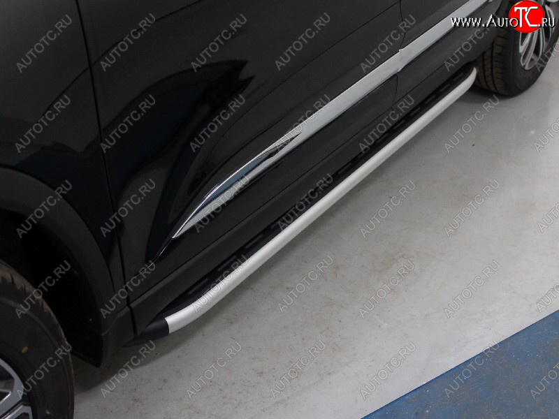 19 999 р. Пороги алюминиевые с пластиковой накладкой кроме F-Sport ТСС Тюнинг Lexus LX 570 J200 дорестайлинг (2007-2012) (серые)  с доставкой в г. Калуга