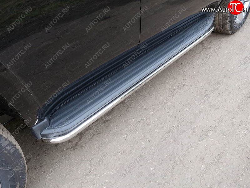 23 999 р. Защита порогов алюминий 42,4 мм, ТСС Тюнинг  Chevrolet Tahoe  K2UC (2014-2021)  с доставкой в г. Калуга