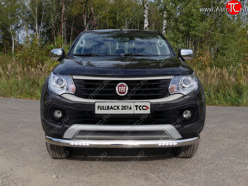 38 999 р. Защита переднего бампера нижняя с ДХО 76,1 мм ТСС Тюнинг  Fiat Fullback (2016-2018) (нержавейка)  с доставкой в г. Калуга