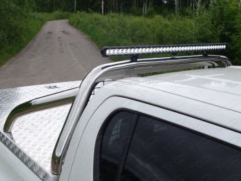 Защита кузова и заднего стекла (для крышки) со светодиодной фарой d 76,1 мм ТСС Тюнинг Fiat (Фиат) Fullback (Фулбэк) (2016-2018)