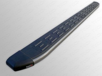 21 349 р. Пороги алюминиевые с пластиковой накладкой ТСС Тюнинг  Ford Explorer  U502 (2010-2016) (карбон серые)  с доставкой в г. Калуга. Увеличить фотографию 1
