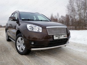 17 999 р. Защита переднего бампера нижняя d60,3 мм ТСС Тюнинг  Geely Emgrand X7 (2011-2015) (нержавейка)  с доставкой в г. Калуга. Увеличить фотографию 1