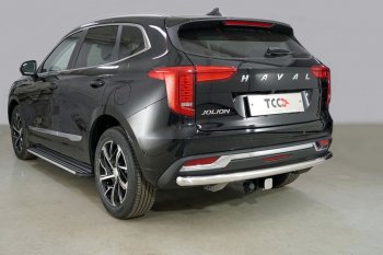 14 249 р. Защита задняя (нержавейка 60,3 мм) ТСС Тюнинг  Haval Jolion (2020-2024)  с доставкой в г. Калуга. Увеличить фотографию 1