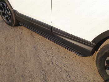 21 349 р. Пороги алюминиевые Slim Line ТСС Тюнинг  Honda CR-V  RW,RT (2016-2020) (Black)  с доставкой в г. Калуга. Увеличить фотографию 1