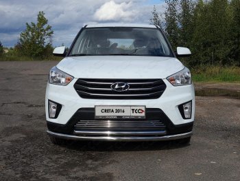 5 449 р. Решётка радиатора (12 мм) ТСС Тюнинг  Hyundai Creta  GS (2015-2021) дорестайлинг, рестайлинг  с доставкой в г. Калуга. Увеличить фотографию 1