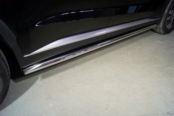 26 999 р. Защита порогов труба d60,3 мм ТСС Тюнинг  Hyundai Palisade  LX2 (2018-2022) (серые)  с доставкой в г. Калуга. Увеличить фотографию 1