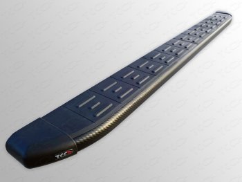 21 349 р. Пороги алюминиевые с пластиковой накладкой ТСС Тюнинг  Hyundai Santa Fe  2 CM (2009-2012) (карбон черные)  с доставкой в г. Калуга. Увеличить фотографию 1