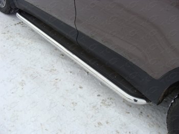43 999 р. Пороги с площадкой 60,3 мм ТСС Тюнинг  Hyundai Grand Santa Fe  1 DM (2013-2016) (нержавейка)  с доставкой в г. Калуга. Увеличить фотографию 1