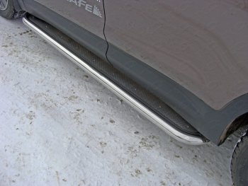 43 999 р. Пороги с площадкой 60,3 мм ТСС Тюнинг  Hyundai Grand Santa Fe  1 DM (2016-2018) (нержавейка)  с доставкой в г. Калуга. Увеличить фотографию 1