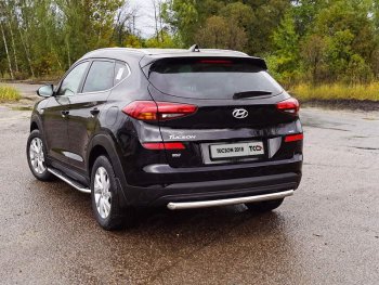 16 549 р. Защита задняя (нержавейка 60,3 мм) ТСС Тюнинг  Hyundai Tucson  3 TL (2018-2021)  с доставкой в г. Калуга. Увеличить фотографию 1