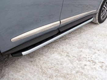 19 999 р. Пороги алюминиевые с пластиковой накладкой ТСС Тюнинг  INFINITI QX60 (2016-2021) (серые)  с доставкой в г. Калуга. Увеличить фотографию 1