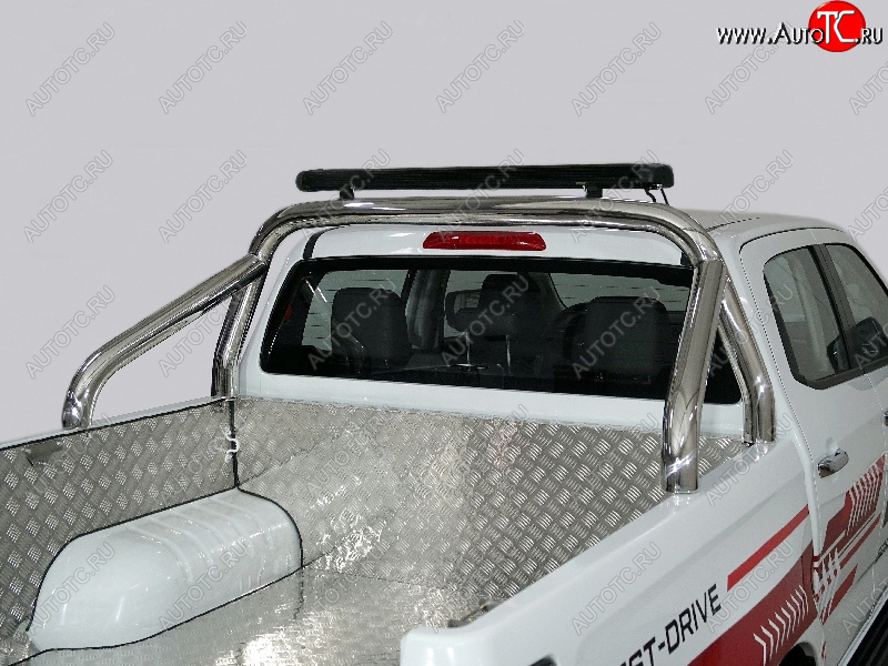 105 999 р. Защита кузова (для кузова) d 76,1 мм со светодиодной фарой ТСС Тюнинг  Isuzu D-Max  RG DoubleCab (2019-2024) (нержавейка)  с доставкой в г. Калуга
