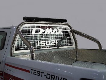 Защита кузова и заднего стекла (только для кузова) d 75х42 мм со светодиодной фарой ТСС Тюнинг Isuzu (Исузу) D-Max (Д)  RG DoubleCab (2019-2024) RG DoubleCab дорестайлинг