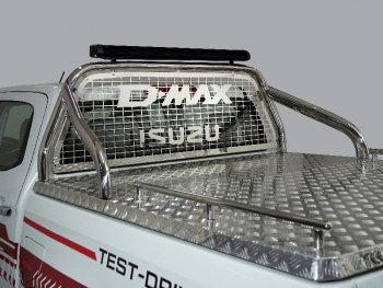 Защита кузова и заднего стекла (для крышки) со светодиодной фарой d75*42 мм ТСС Тюнинг Isuzu (Исузу) D-Max (Д)  RG DoubleCab (2019-2024) RG DoubleCab дорестайлинг