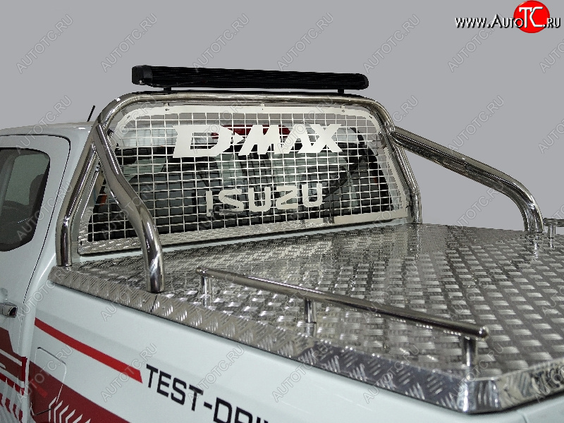 133 999 р. Защита кузова и заднего стекла (для крышки) со светодиодной фарой d75*42 мм ТСС Тюнинг  Isuzu D-Max  RG DoubleCab (2019-2024) (нержавейка)  с доставкой в г. Калуга