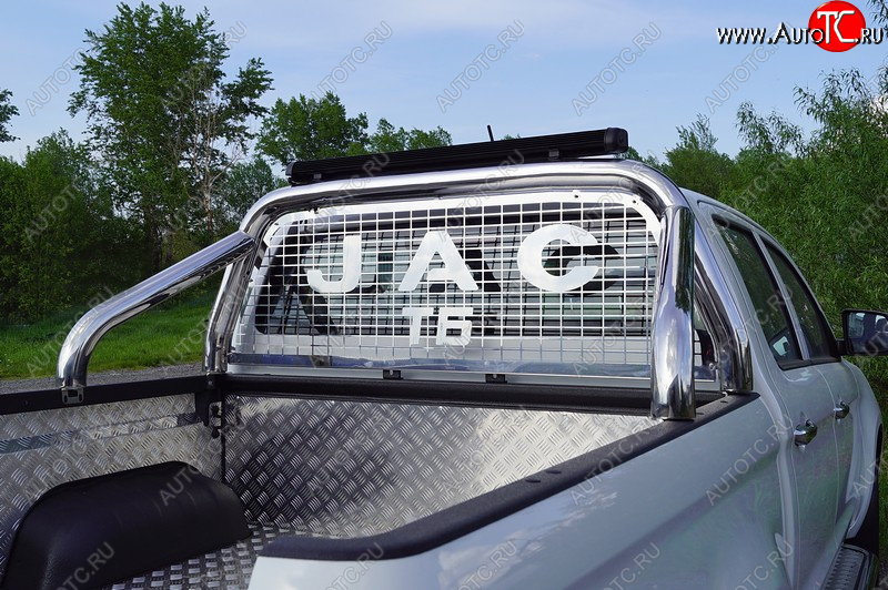 120 299 р. Защита кузова и заднего стекла (только для кузова) d 76,1 мм светодиодной фарой ТСС Тюнинг  JAC T6 (2018-2024) (нержавейка)  с доставкой в г. Калуга