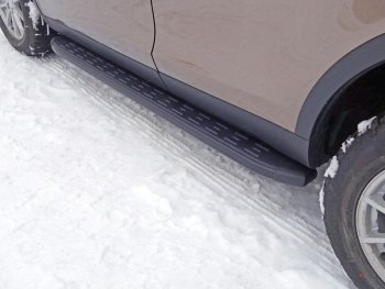21 349 р. Пороги алюминиевые с пластиковой накладкой ТСС Тюнинг  Land Rover Discovery Sport  L550 (2014-2019) (карбон черные)  с доставкой в г. Калуга. Увеличить фотографию 1