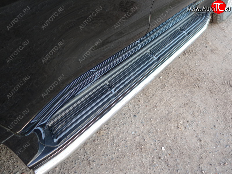 21 999 р. Защита порогов алюминий 50,8 мм, ТСС Тюнинг  Lexus LX  450d (2015-2024)  с доставкой в г. Калуга