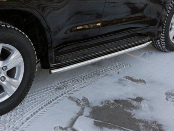 21 999 р. Защита порогов алюминий 50,8 мм, ТСС Тюнинг  Lexus LX  570 (2007-2012)  с доставкой в г. Калуга. Увеличить фотографию 1