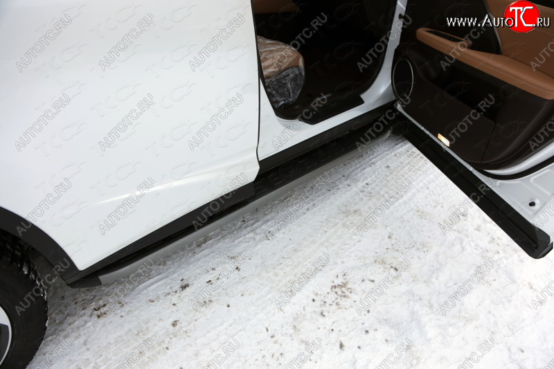 21 349 р.  Пороги алюминиевые с пластиковой накладкой кроме F-Sport, ТСС Тюнинг  Lexus RX ( 300,  450,  350,  200T) (1995-2019) (карбон серые)  с доставкой в г. Калуга