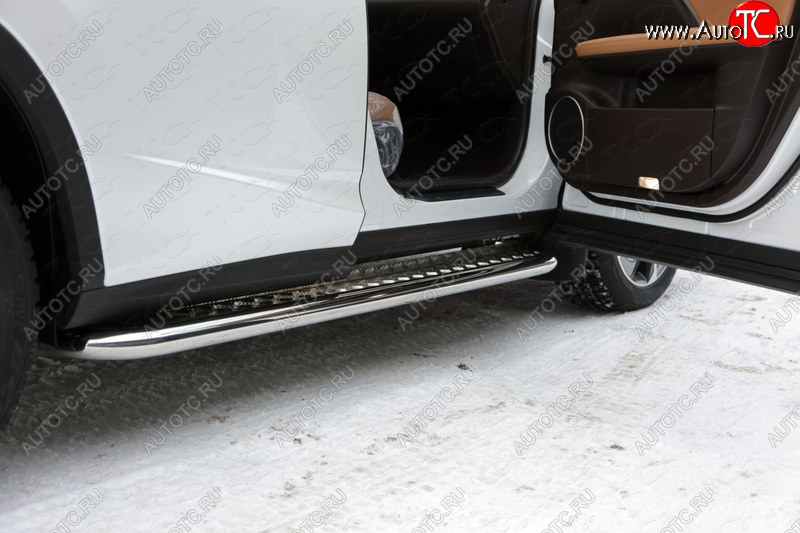 37 949 р. Пороги с площадкой 60,3 мм F-Sport ТСС Тюнинг Lexus RX 300 XU30 дорестайлинг (2003-2006) (серые)  с доставкой в г. Калуга