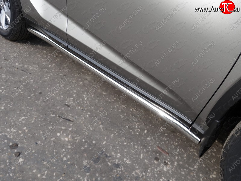 21 999 р. Защита порогов труба d60,3 мм ТСС Тюнинг  Lexus NX  200T (2015-2024) (серые)  с доставкой в г. Калуга