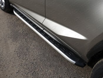 Пороги алюминиевые с пластиковой накладкой кроме F-Sport ТСС Тюнинг Lexus (Лексус) NX (НХ)  200T (2015-2024) 200T