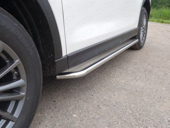 43 999 р. Пороги с площадкой 60,3 мм ТСС Тюнинг  Mazda CX-5  KE (2011-2014) (нержавейка)  с доставкой в г. Калуга. Увеличить фотографию 1