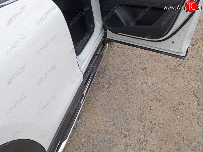 36 949 р. Пороги овальные гнутые с накладкой 75х42 мм  Mazda CX-5  KF (2016-2024) (серые)  с доставкой в г. Калуга
