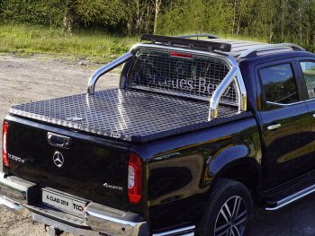 Защита кузова и заднего стекла (для крышки) со светодиодной фарой d 76,1 мм ТСС Тюнинг Mercedes-Benz (Мерседес-Бенс) X class (Х)  W470 (2017-2020) W470