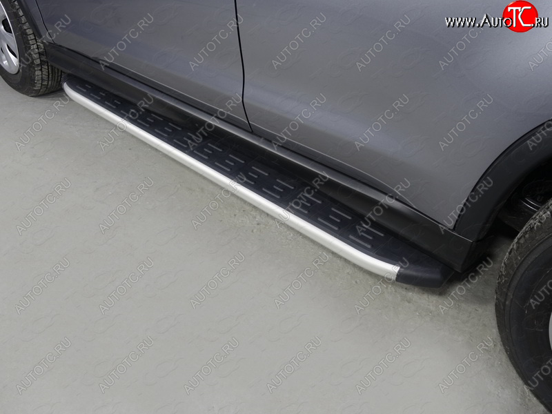 19 999 р. Пороги алюминиевые с пластиковой накладкой ТСС Тюнинг  Mitsubishi ASX (2010-2012) (серые)  с доставкой в г. Калуга