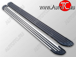 21 349 р. Пороги алюминиевые Slim Line Тюнинг  Mitsubishi ASX (2010-2012) (Black)  с доставкой в г. Калуга