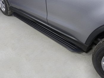 21 349 р. Пороги алюминиевые Slim Line ТСС Тюнинг  Mitsubishi ASX (2017-2020) (Black)  с доставкой в г. Калуга. Увеличить фотографию 1