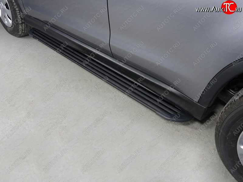 21 349 р. Пороги алюминиевые Slim Line ТСС Тюнинг  Mitsubishi ASX (2017-2020) (Black)  с доставкой в г. Калуга