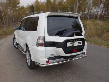 22 599 р. Защита задняя (центральная нержавейка 60,3 мм) ТСС Тюнинг  Mitsubishi Pajero  4 V90 (2014-2020)  с доставкой в г. Калуга. Увеличить фотографию 1