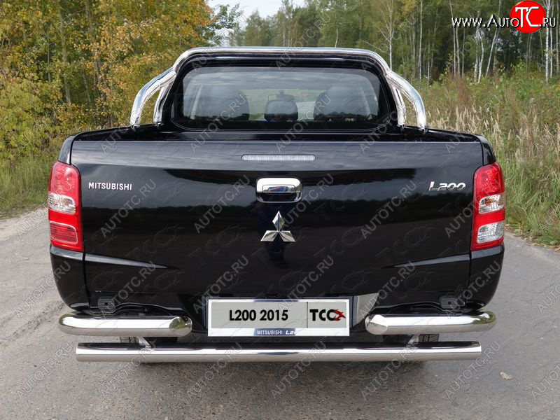 72 399 р. Защита кузова (только для кузова) d75х42 мм ТСС Тюнинг  Mitsubishi L200  5 KK,KL (2018-2022) рестайлинг (нержавейка)  с доставкой в г. Калуга