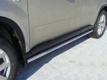 19 999 р. Защита порогов труба d60,3 мм ТСС Тюнинг  Nissan X-trail  2 T31 (2010-2015) (серые)  с доставкой в г. Калуга. Увеличить фотографию 1