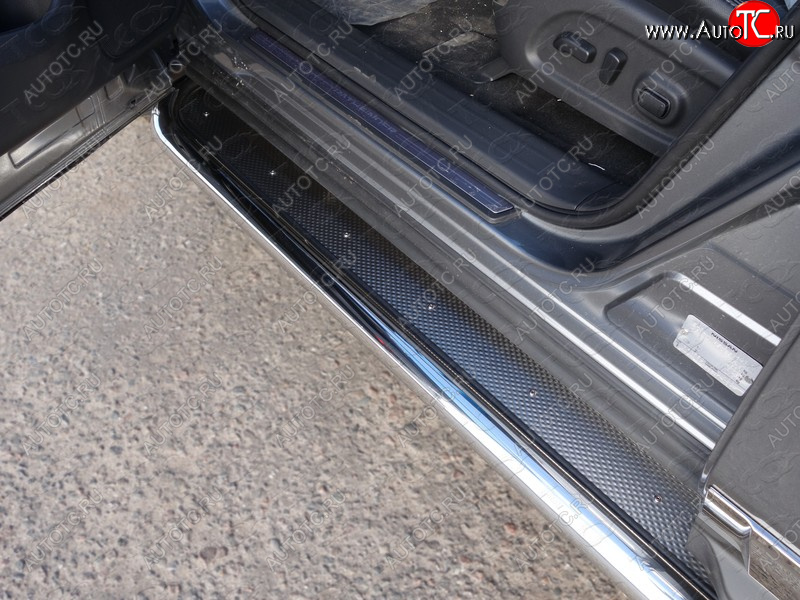 46 999 р. Пороги с площадкой 60,3 мм ТСС Тюнинг  Nissan Pathfinder  R52 (2012-2017) (нержавейка)  с доставкой в г. Калуга