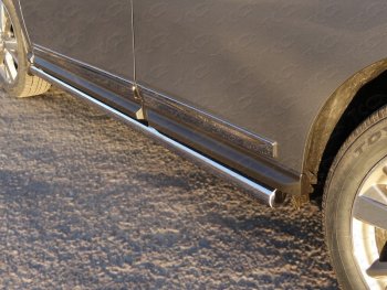 25 999 р. Защита порогов труба 76,1 мм ТСС Тюнинг  Nissan Pathfinder  R52 (2012-2017) (серые)  с доставкой в г. Калуга. Увеличить фотографию 1