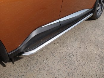 43 999 р. Пороги с площадкой 60,3 мм ТСС Тюнинг  Nissan Murano  3 Z52 (2015-2022) (нержавейка)  с доставкой в г. Калуга. Увеличить фотографию 1