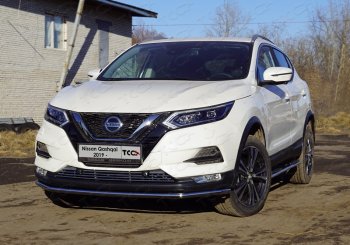 17 799 р. Защита переднего бампера нижняя 42,4 мм ТСС Тюнинг  Nissan Qashqai  2 (2017-2022) (нержавейка)  с доставкой в г. Калуга. Увеличить фотографию 1