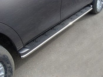 23 999 р. Защита порогов алюминий 42,4 мм, ТСС Тюнинг  Nissan Patrol  6 (2014-2017)  с доставкой в г. Калуга. Увеличить фотографию 1