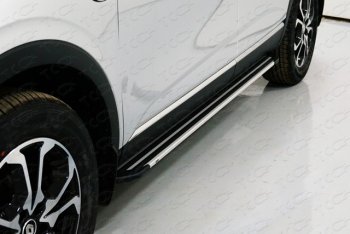 19 999 р. Пороги алюминиевые Slim Line ТСС Тюнинг  Renault Arkana (2019-2024) (Silver)  с доставкой в г. Калуга. Увеличить фотографию 1