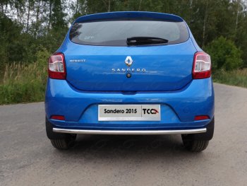 Защита задняя (нижняя d42,4 мм) ТСС Тюнинг Renault (Рено) Sandero (Сандеро)  (B8) (2014-2018) (B8) дорестайлинг  (нижняя)