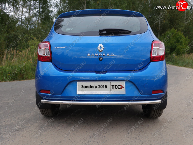 10 499 р. Защита задняя (нижняя d42,4 мм) ТСС Тюнинг  Renault Sandero  (B8) (2014-2018) (нижняя)  с доставкой в г. Калуга