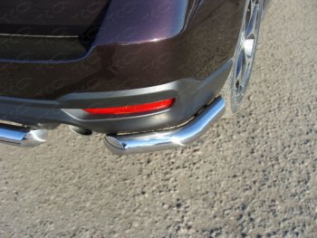13 999 р. Защита заднего бампера (под брызговики, уголки, d60,3 мм) TCC  Subaru Forester  SJ (2012-2016)  с доставкой в г. Калуга. Увеличить фотографию 1