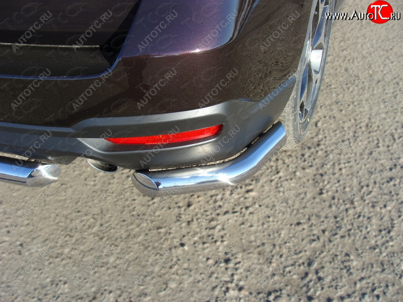 13 999 р. Защита заднего бампера (под брызговики, уголки, d60,3 мм) TCC  Subaru Forester  SJ (2012-2016)  с доставкой в г. Калуга