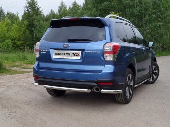 14 999 р. Защита задняя (центральная нержавейка 60,3 мм) ТСС Тюнинг  Subaru Forester  SJ (2016-2019)  с доставкой в г. Калуга. Увеличить фотографию 1