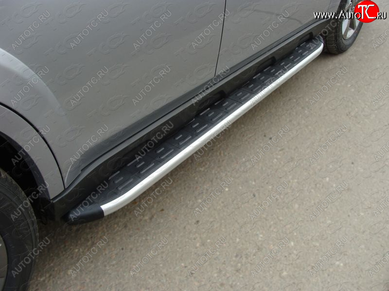 19 999 р. Пороги алюминиевые с пластиковой накладкой ТСС Тюнинг  Subaru Outback  BR, (2012-2015) (серые)  с доставкой в г. Калуга