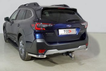 18 999 р. Защита заднего бампера (уголки, d60,3 мм) TCC Subaru Outback BT универсал (2019-2024)  с доставкой в г. Калуга. Увеличить фотографию 1
